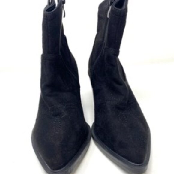 TOP MODA Women's Heaven Western Heeled Zip Ankle Boot Black Size 6.5 - Picture 5 of 6